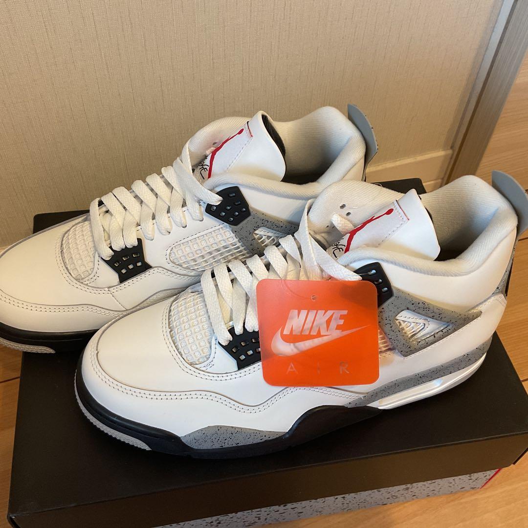 AIR JORDAN 4 WHITE CEMENT 26.5 スニーカー
