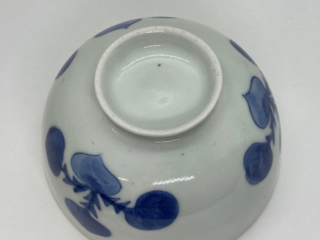 【和食器】古伊万里　蕪染付蓋茶碗　飯茶碗