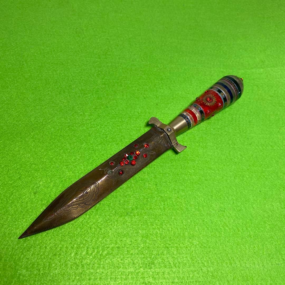 中央アジア ウズベキスタン サバイバルナイフ　ウイグルナイフ　腰刀　装飾　工芸品