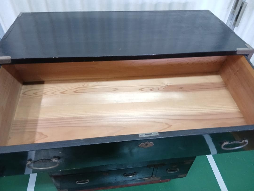 和箪笥 引き出し レトロ アンティーク 古家具 黒色