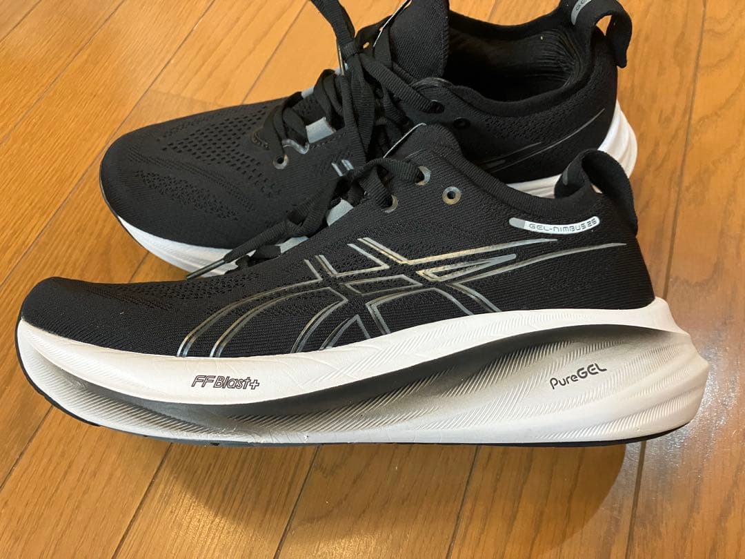 アシックス ゲルニンバス26 26.5cm エクストラワイド ブラックホワイト