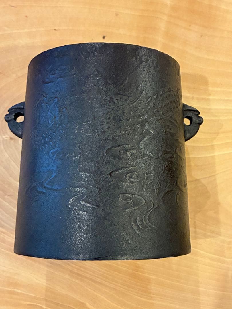 人間国宝 高橋敬典 雲龍釜 （小） 釣釜 吊釜 茶道具 共箱