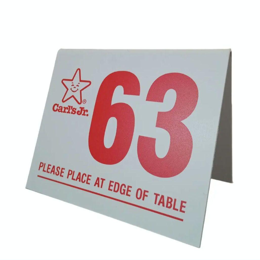 63 カールスJr テーブルナンバー プレート ローライダー カールスジュニア