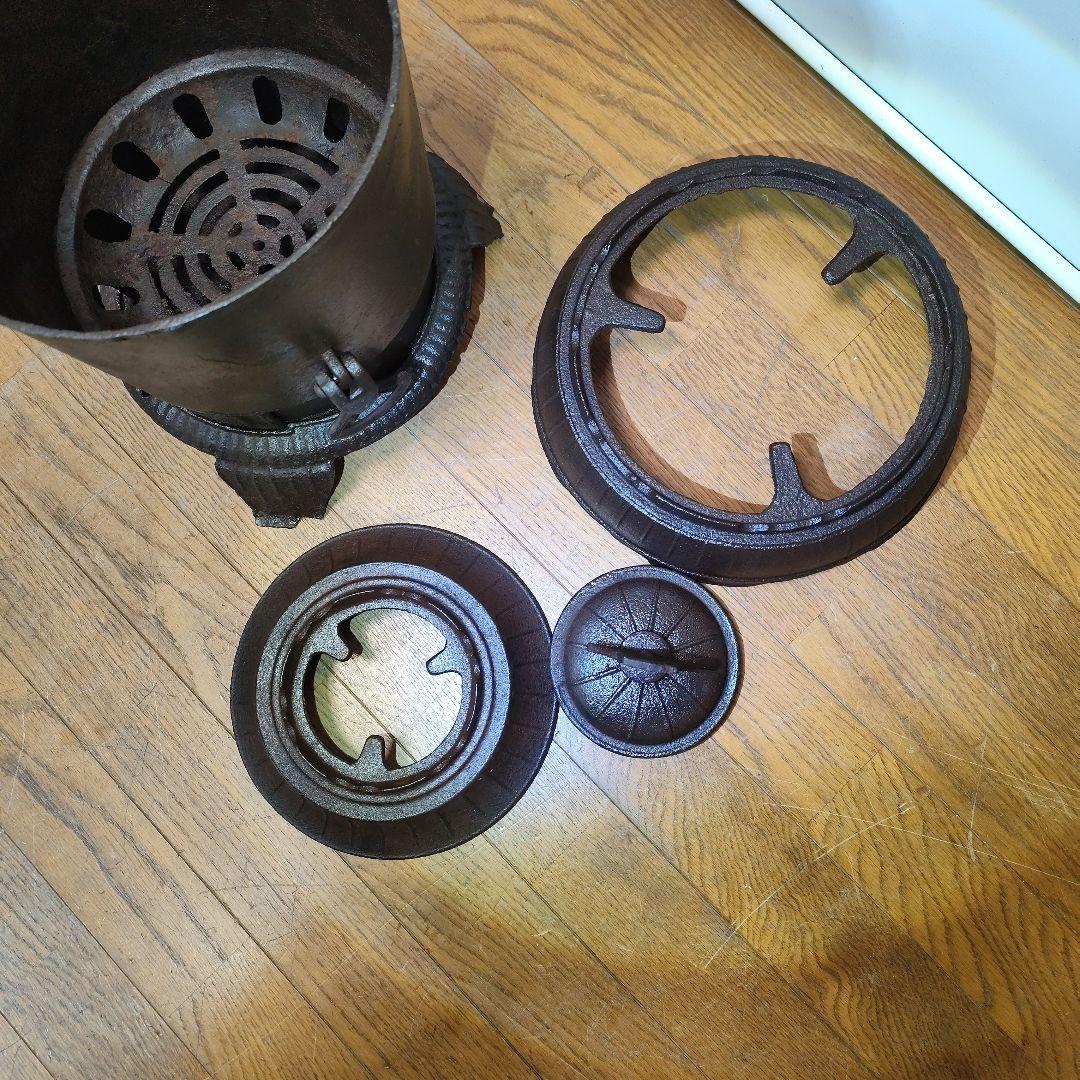 アンティーク 小ぶりの鋳鉄製薪ストーブ