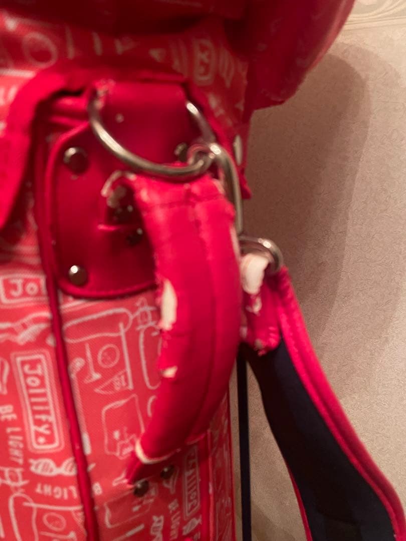 ピンク ゴルフバッグ ロゴ入り