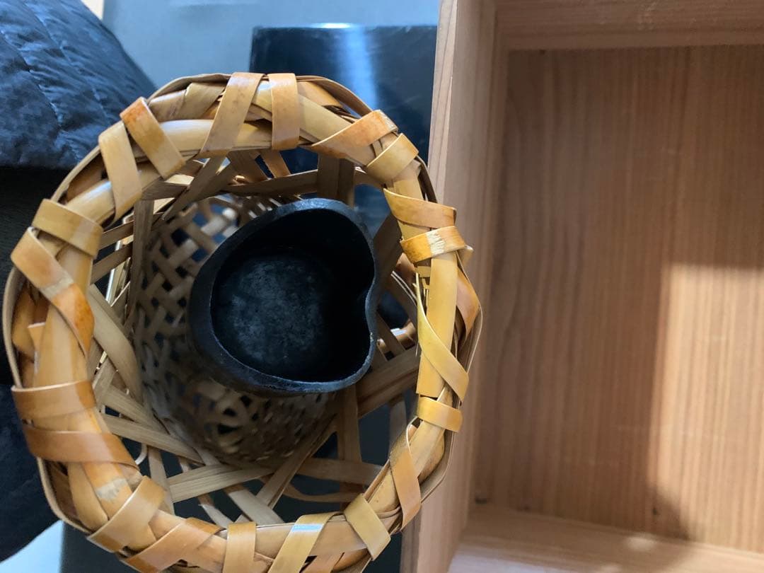 竹細工　飯塚小玕斎　花瓶　花藍