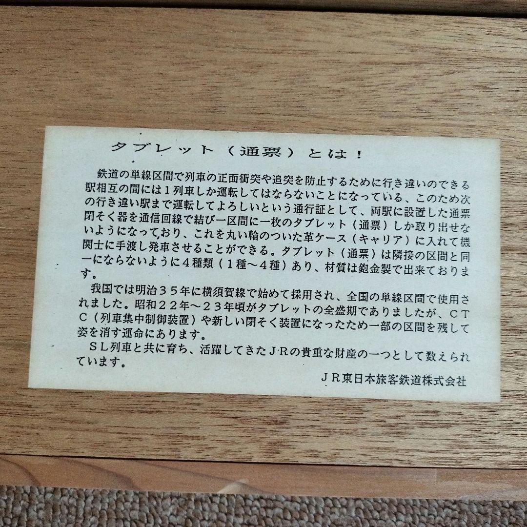 鉄道　通票　タブレット　4枚セット 額装品　鉄道コレクション