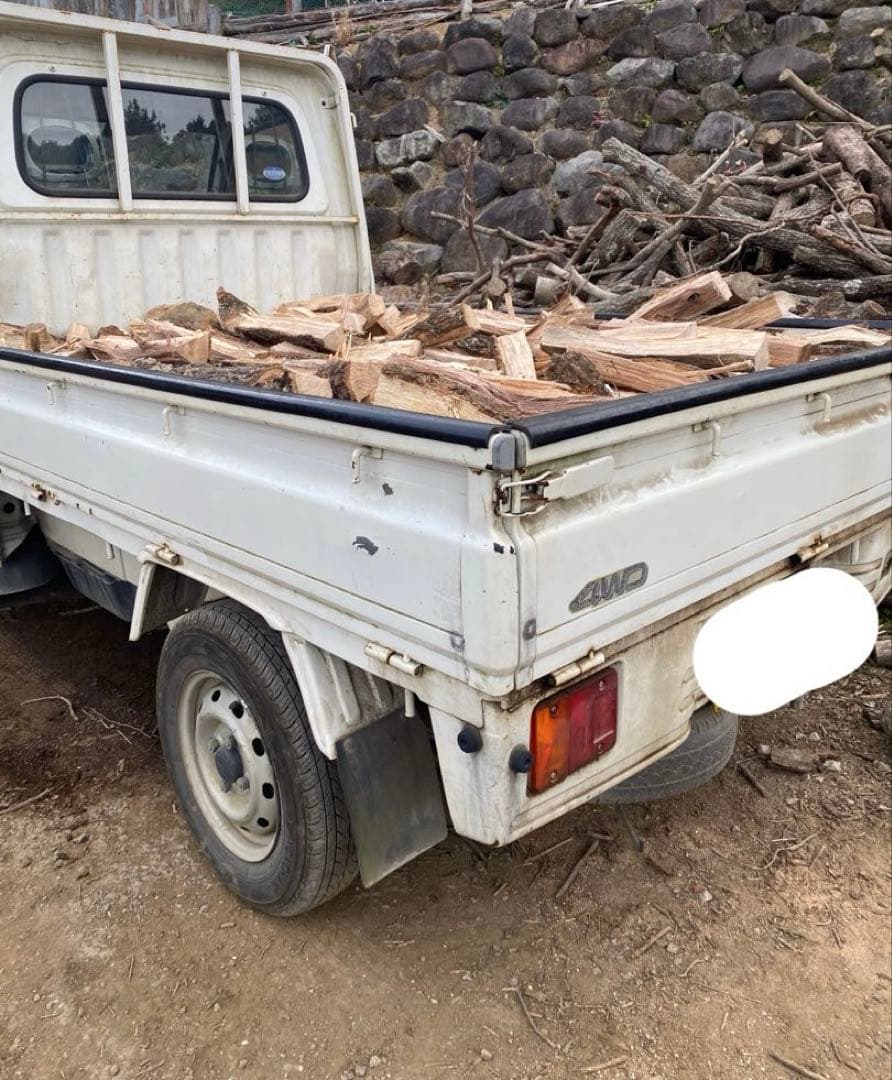 【引取限定】静岡県東部　広葉樹　軽トラ一杯分　薪　薪ストーブ用　キャンプ