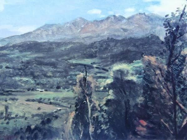 中村研一、【大雪山】、希少・大判豪華画集画、新品高級額、額装付