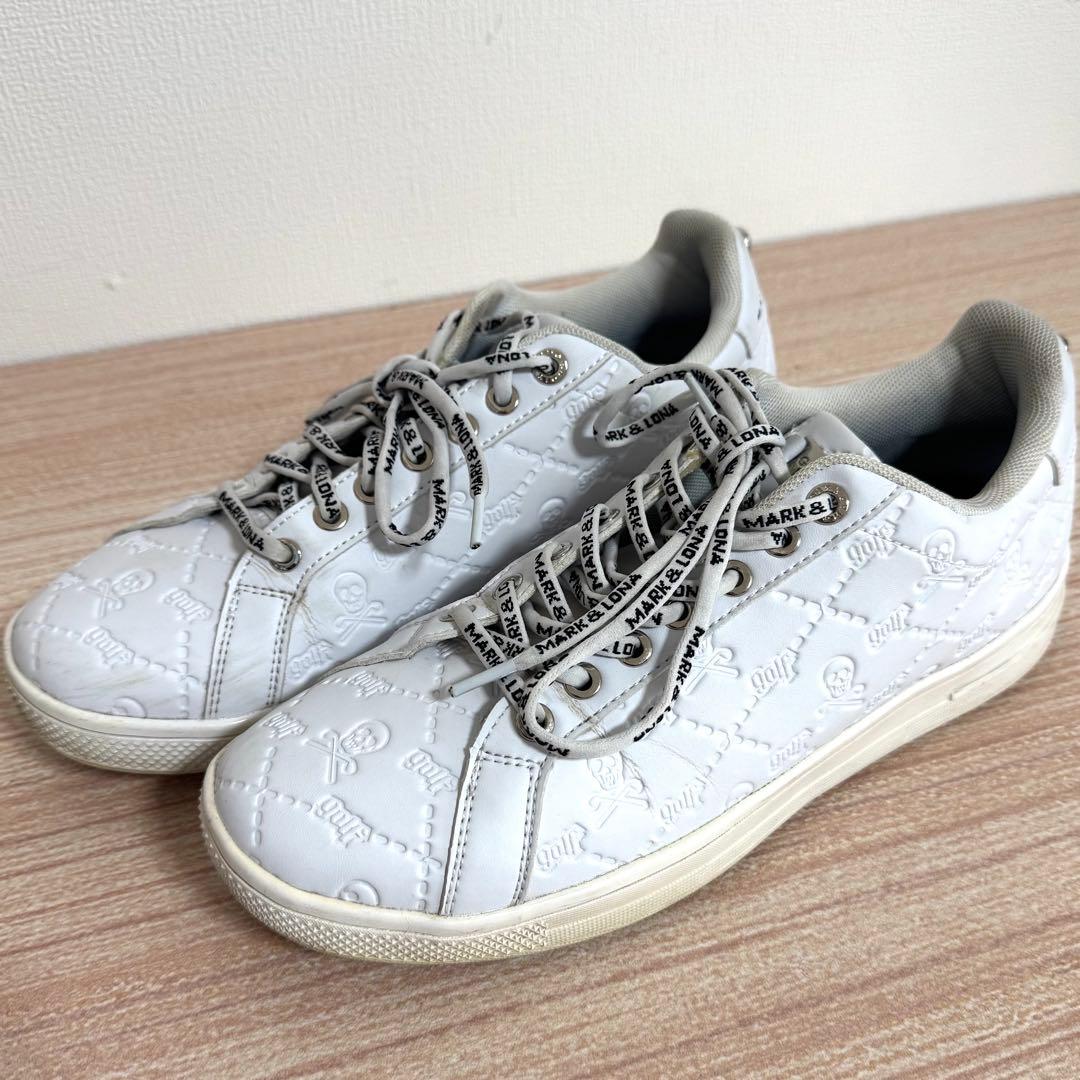 MARK ＆LONA ゴルフシューズ ホワイト スカル 27cm