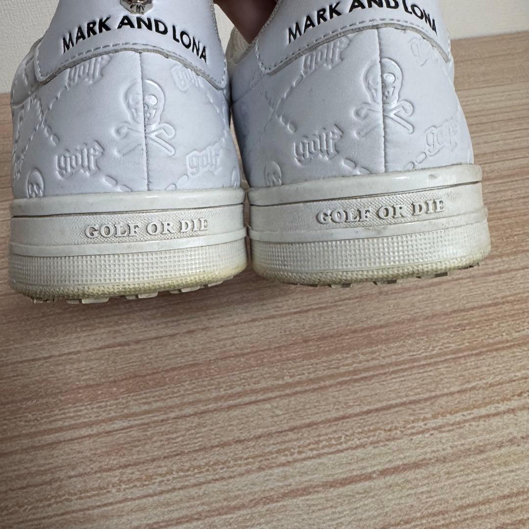 MARK ＆LONA ゴルフシューズ ホワイト スカル 27cm