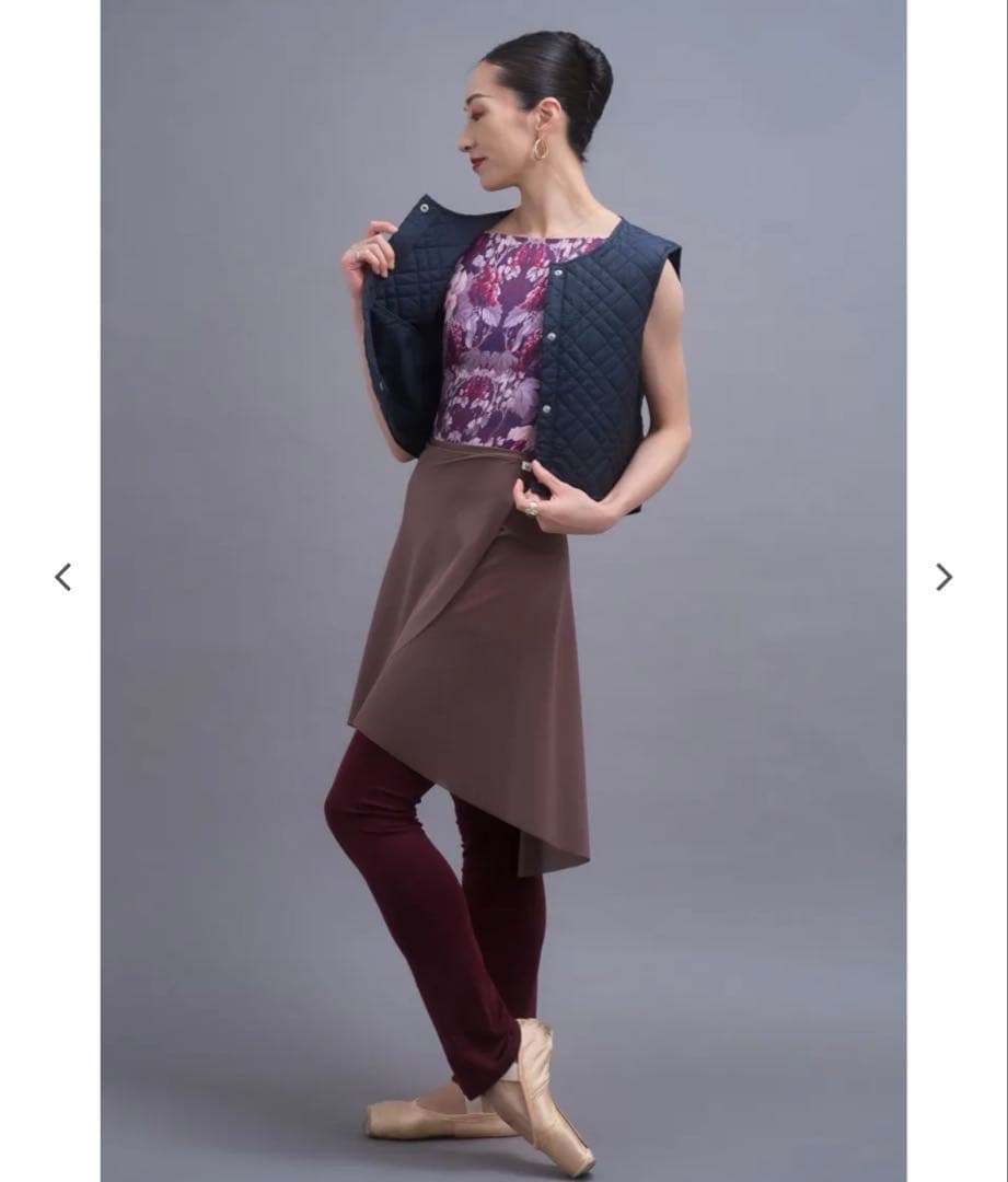 unoa ウノア Quilted キルティング ベスト ナイトブルー sizeM