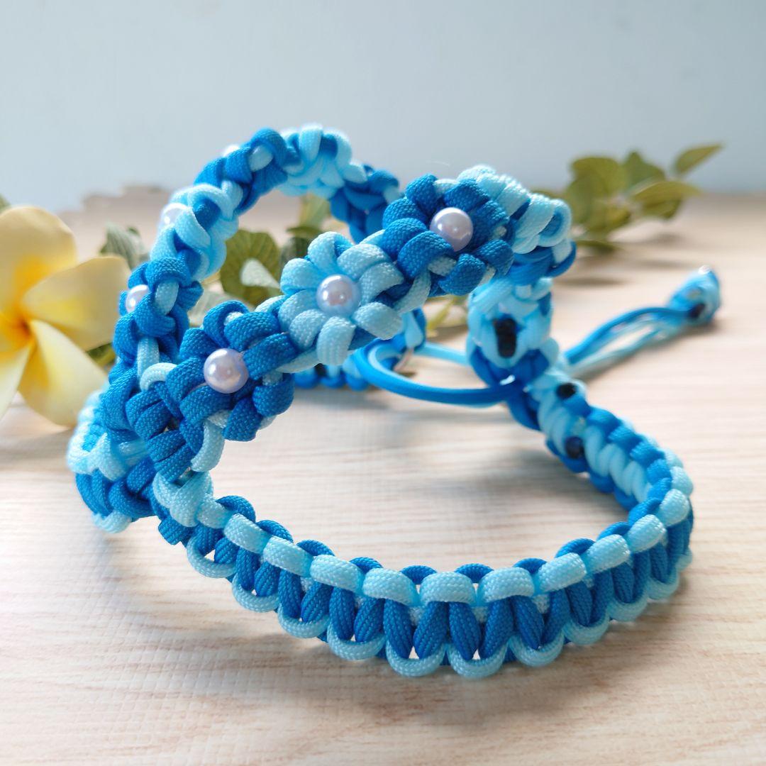 【受注製作】パラコード　ハーネス　お花いっぱいハーネス　オーダーハーネス