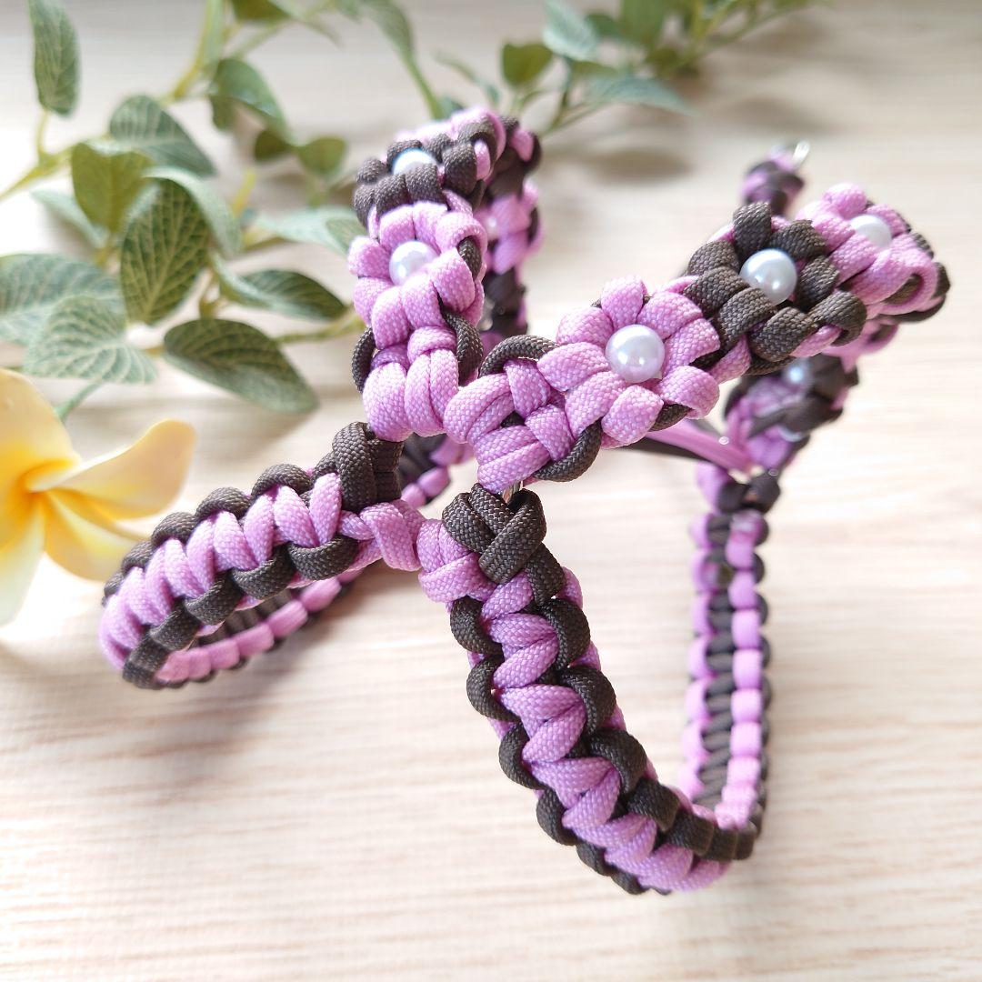 【受注製作】パラコード　ハーネス　お花いっぱいハーネス　オーダーハーネス