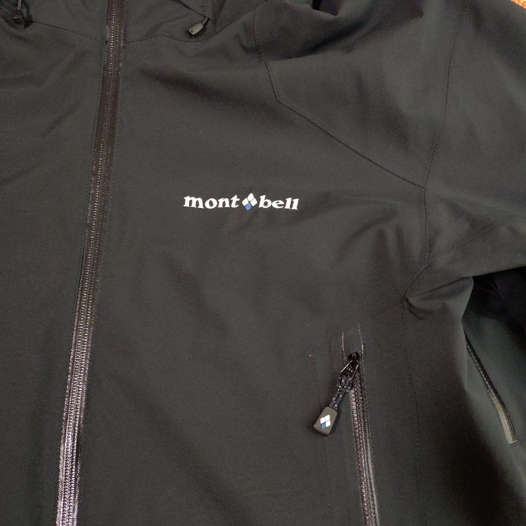 美品　mont-bell フード付きブラックジャケット