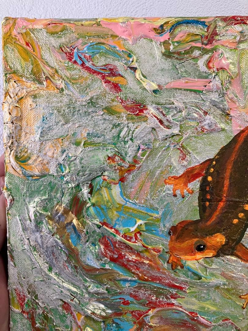 動物の絵　絵画　絵　アクリル　おしゃれ　原画　モダンアート　アート　インテリア