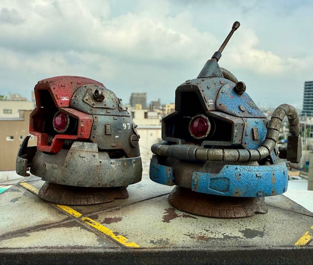 EXCEED MODEL ドムヘッド　サンドカラー　現地改修　塗装完成品