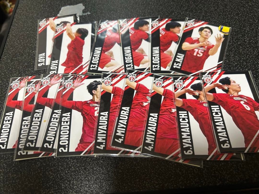 男子バレーガチャモバガチャカプくじカードマグネット