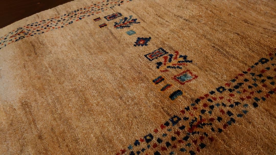 緞通　ラグ　ベルギーラグ　ペルシャ絨毯　敷物　旧家　蔵出し　1枚