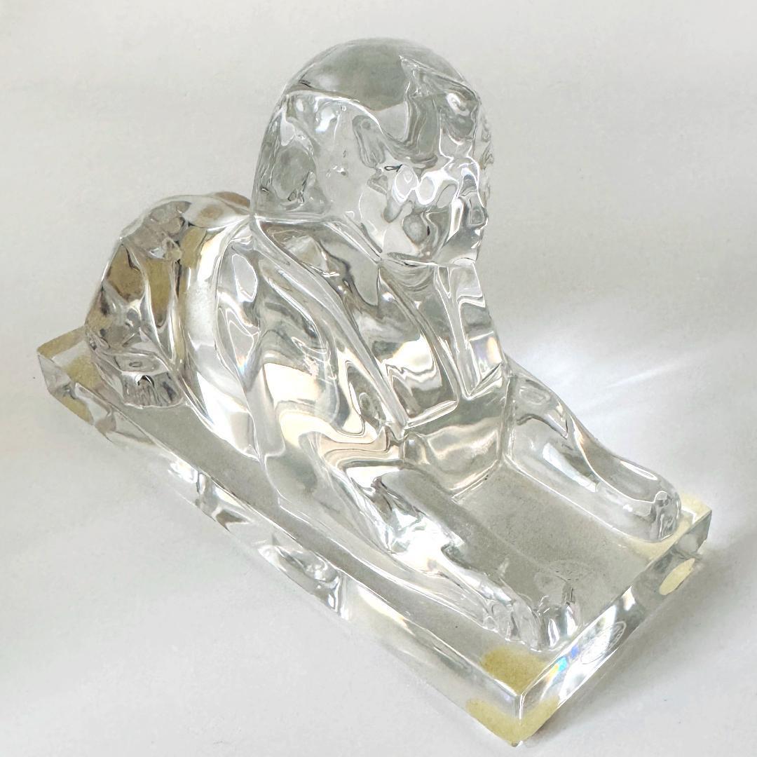 【バカラ】動物 スフィンクス 置物 インテリア★美品★幸運　魔除け2