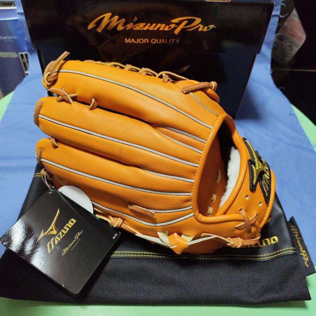 Mizuno Pro 軟式グローブ オレンジ