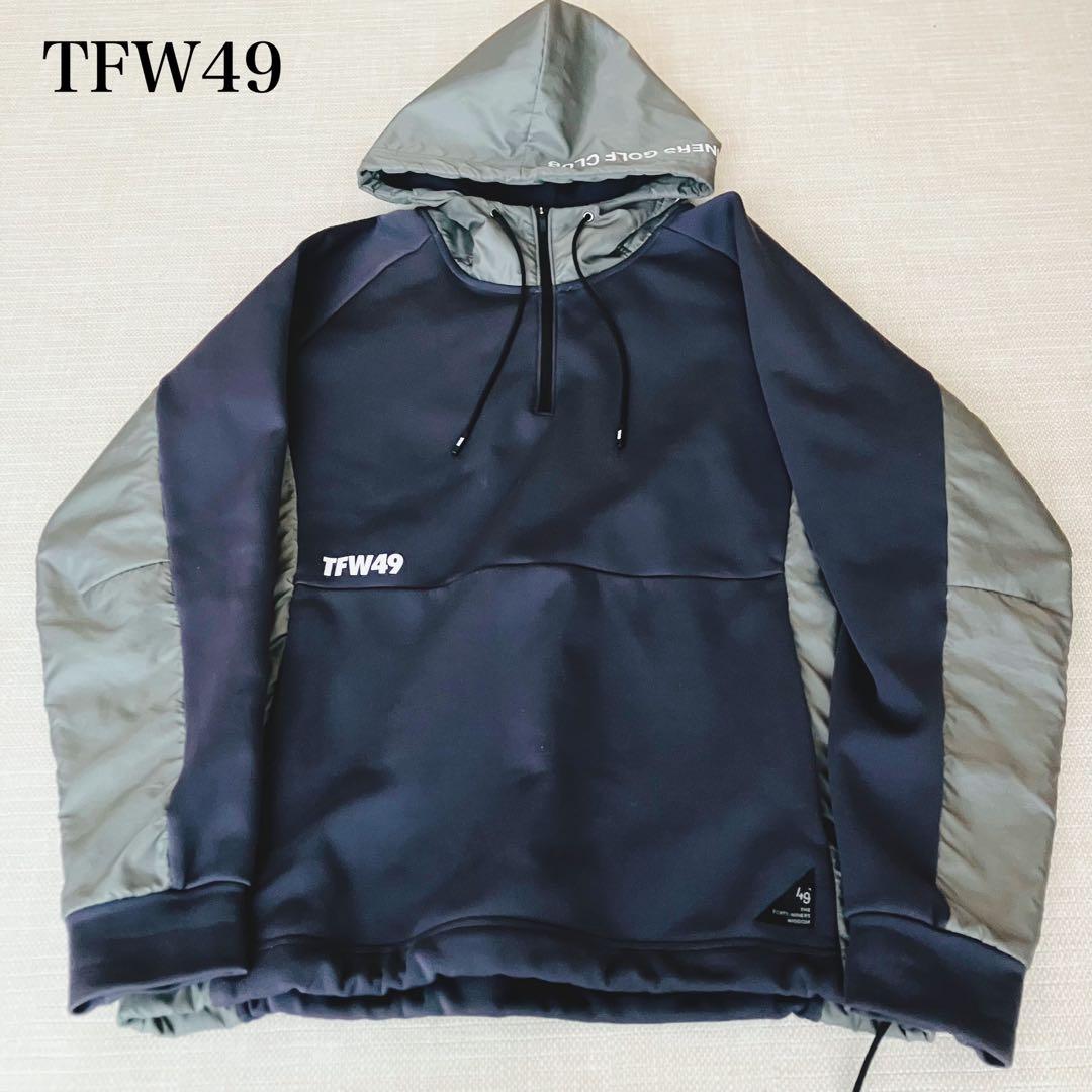 【美品】TFW49 ハーフジップ コンビネーションパーカー L