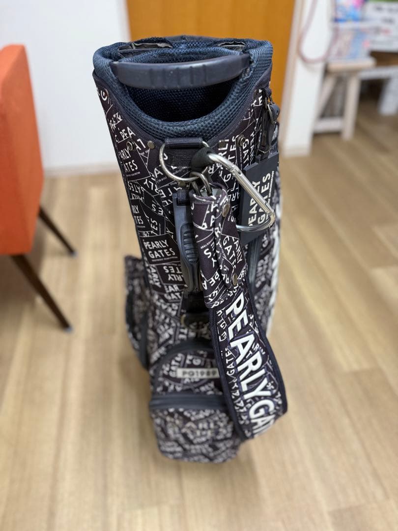 PEARLY GATES キャディバッグ 黒/ホワイト