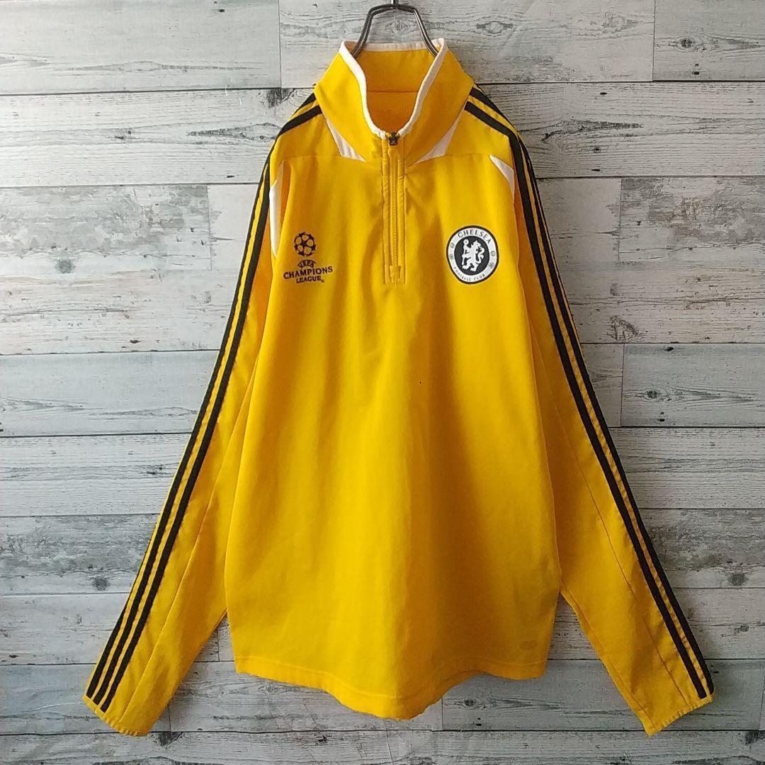 アディダス チェルシー CL仕様 刺繍 ハーフジップ 長袖 ジャージ 3L相当