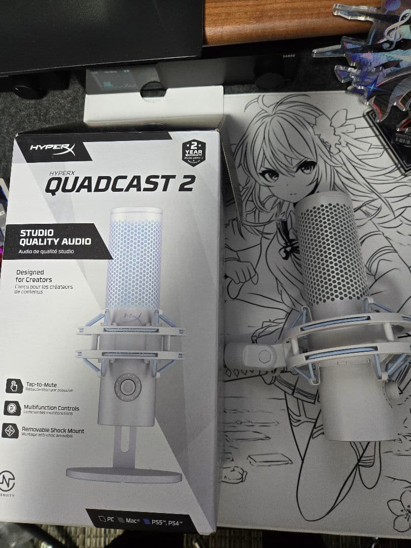 HyperX QuadCast 2 新型マイク ホワイト 白