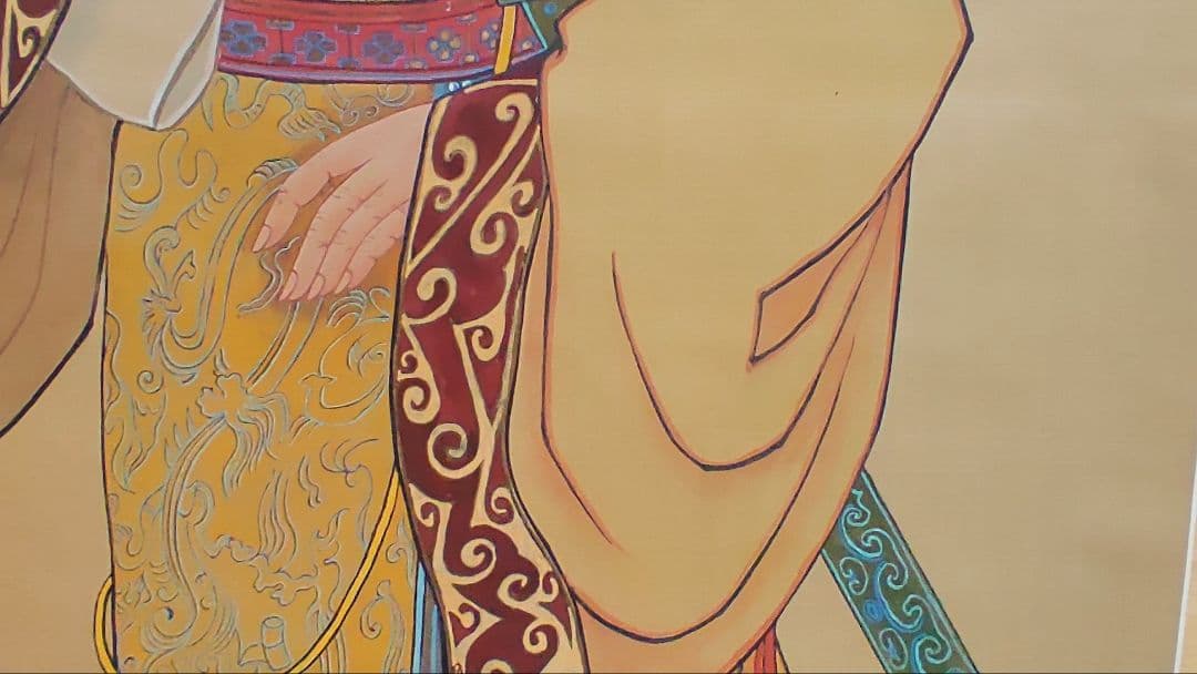 2月15日(日)出品終了@ 孫文秀・劉松岩 賛に秦始皇帝 肖像中国画 肉筆掛軸