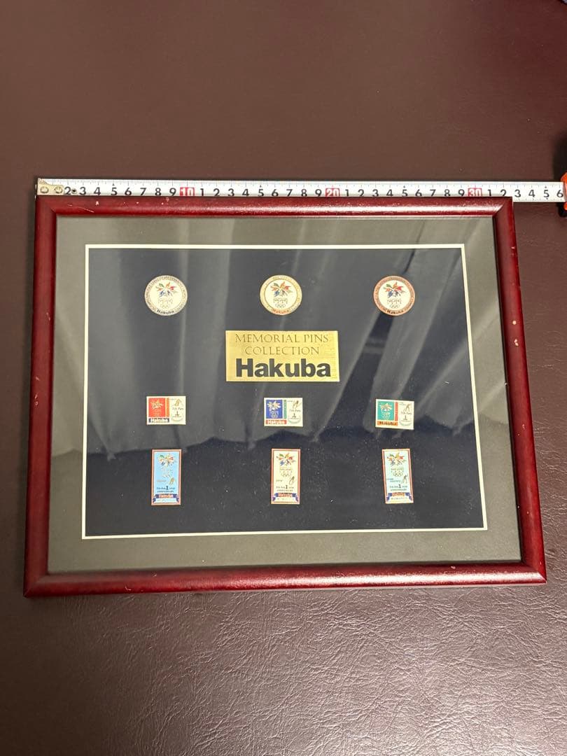 【希少・額装品】1998年 長野オリンピック 1周年記念 白馬 ピンバッジセット