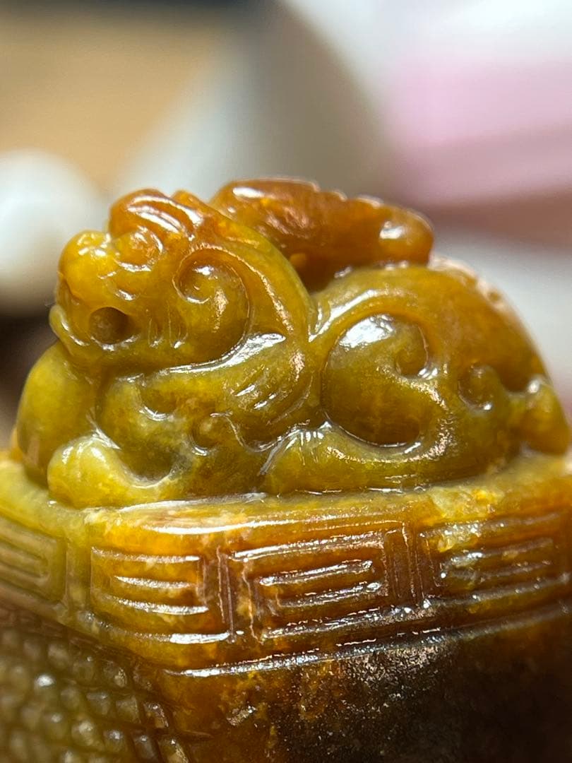 逸品！和田玉★希少な全黄沁のペンダントトップ