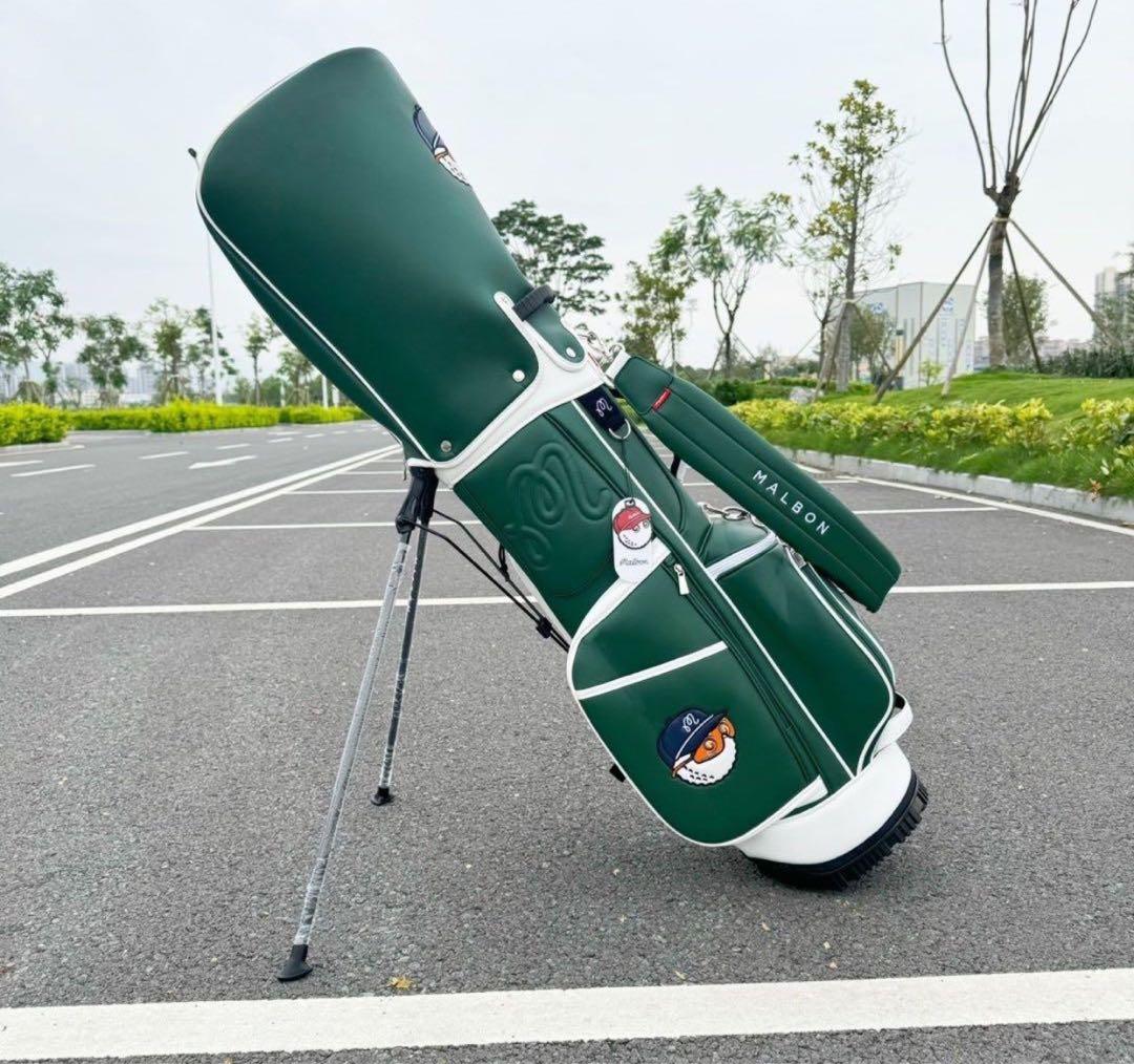 Malbon マルボンゴルフバッグ キャディバッグスタンド式 男女兼用 グリーン