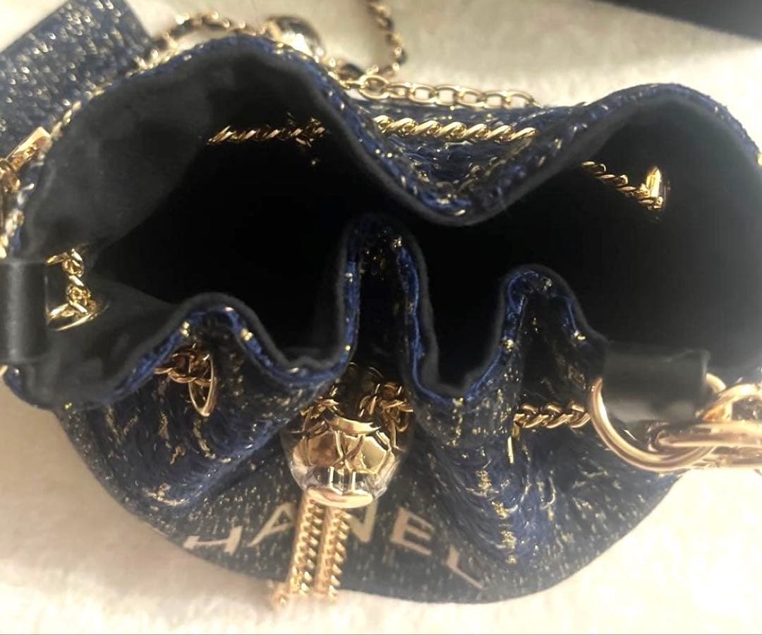 【非売品】希少 CHANELシャネル ノベルティ ブラックツイードバケットバッグ