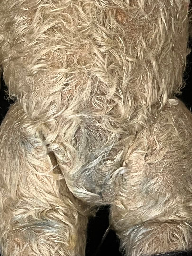 アンティークヴィンテージ英国製テディベア 革靴ぬいぐるみベアくまドール