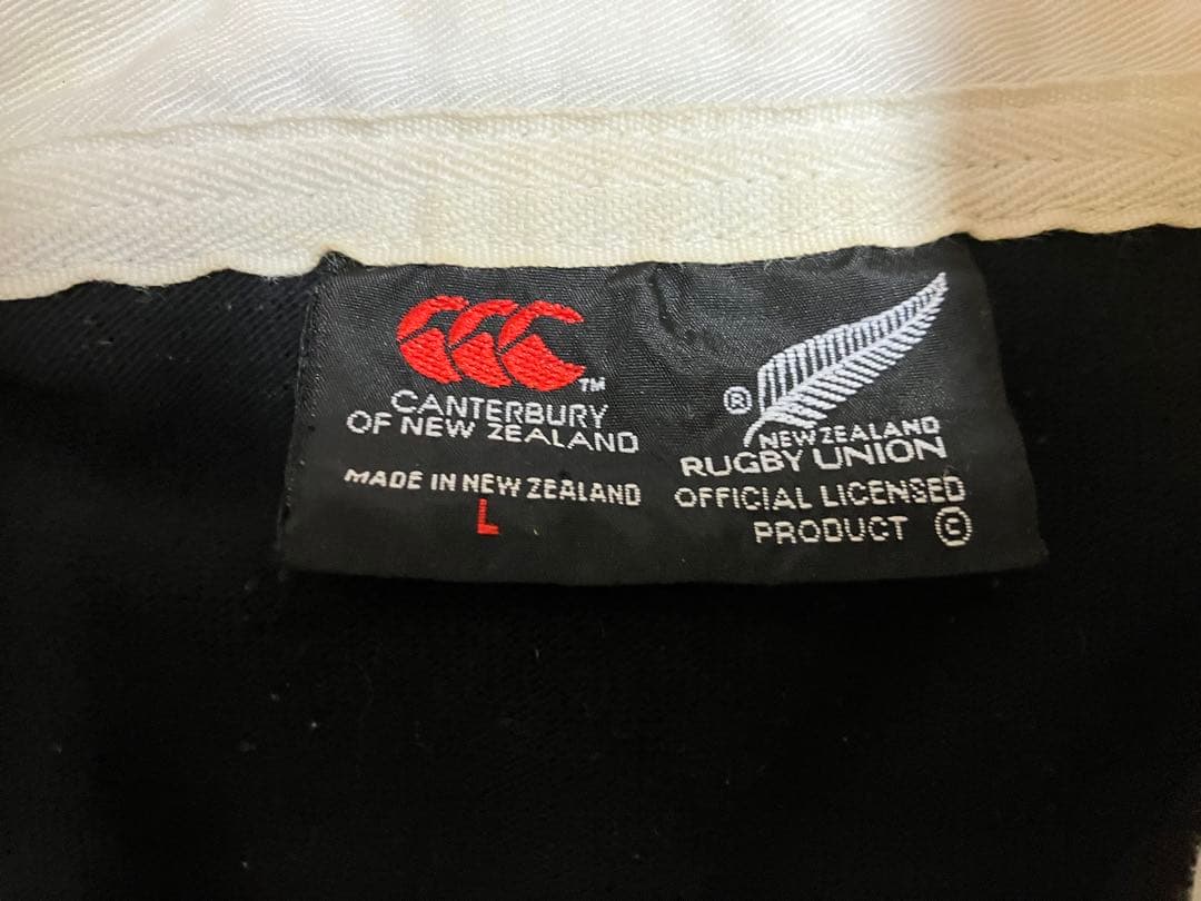 【CANTERBURY】カンタベリー オールブラックス ラガーシャツ L