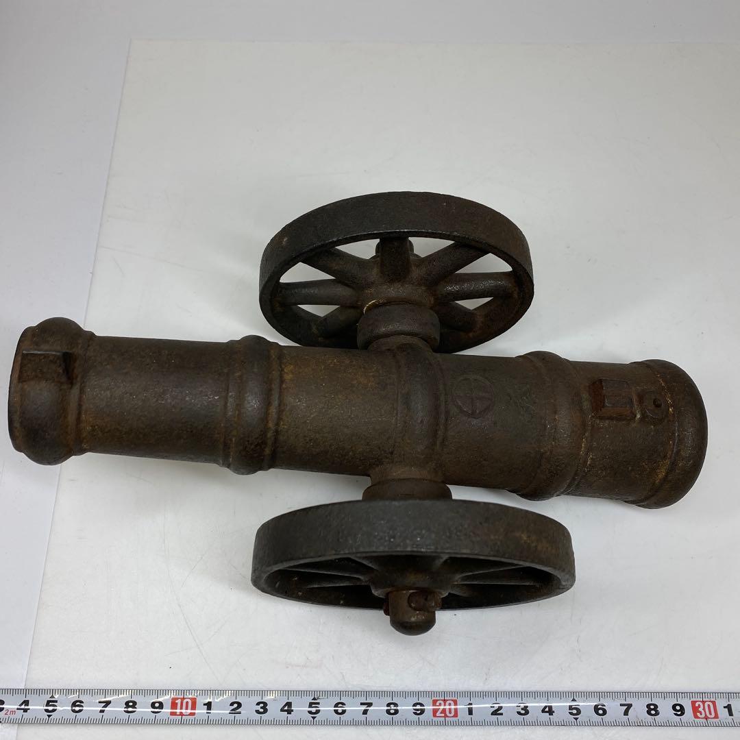 薩摩藩刻印　鉄製　大砲　共箱　3663g トヒオ　東さ7-0406☆2F