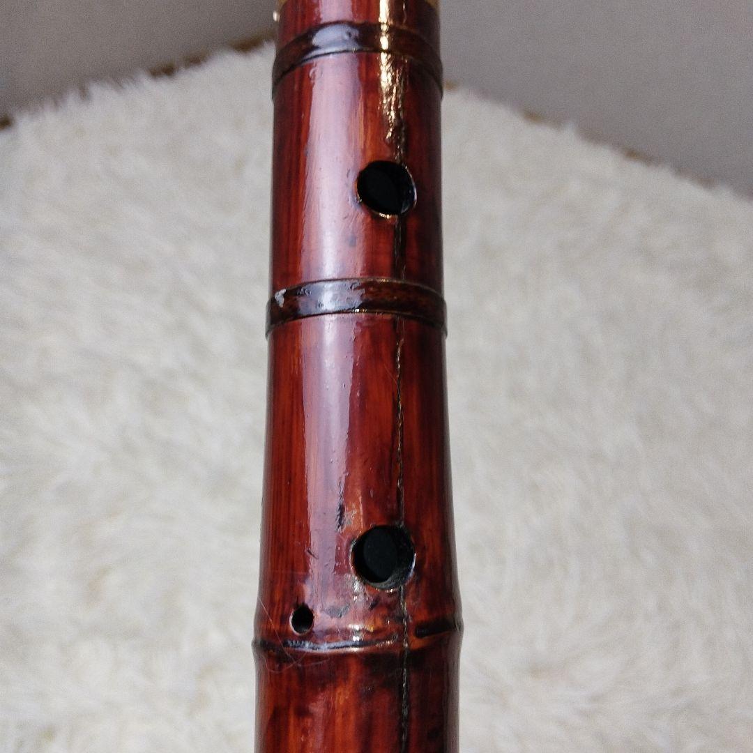 尺八 二尺五寸 7孔 真竹 武良 真鍮巻き 藤巻 上級モデル