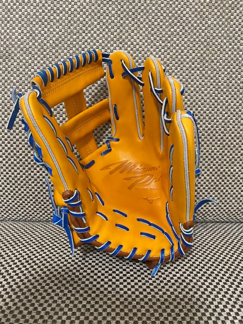 Mizuno Pro 硬式グローブ オレンジ/ブルー