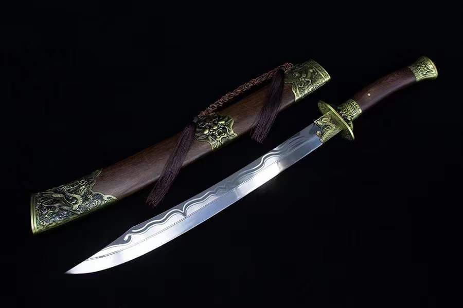 遮日牛尾刀-古兵器 武具　刀装具　日本刀　模造刀 居合刀 短刀