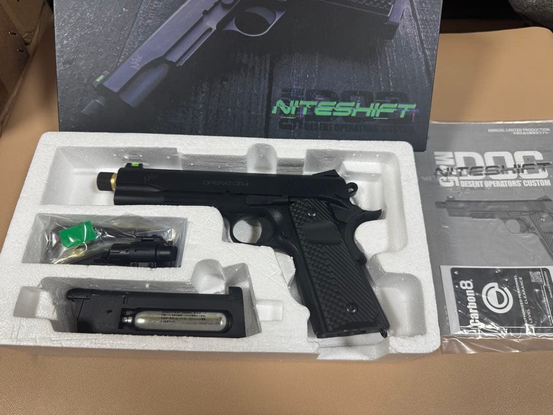 カーボネイト　M45DOCナイトシフトCO2ガスガン　予備マガジン付き