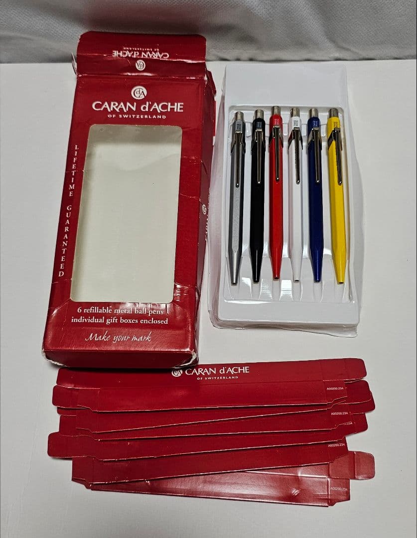 CARAN D'ACHE 6本セット カランダッシュ 849 ノック式ボールペン