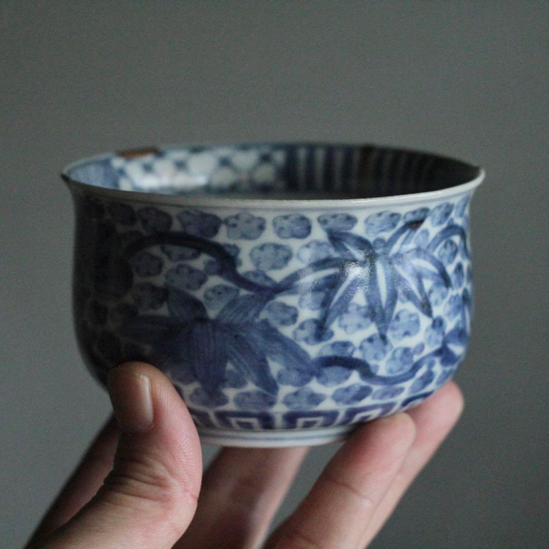 古伊万里 染付 茶碗 古美術 古道具 アンティーク