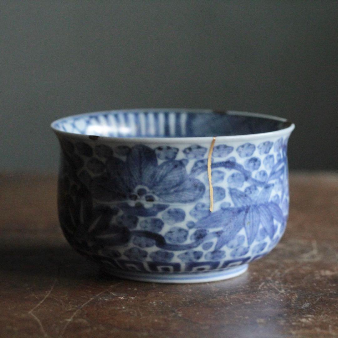 古伊万里 染付 茶碗 古美術 古道具 アンティーク