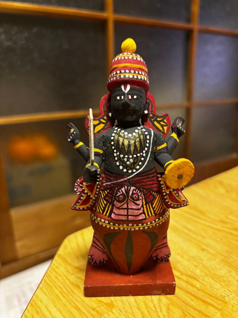 インド神話 ヴィシュヌ神 化身像 7体 木彫り 縁起物 セット
