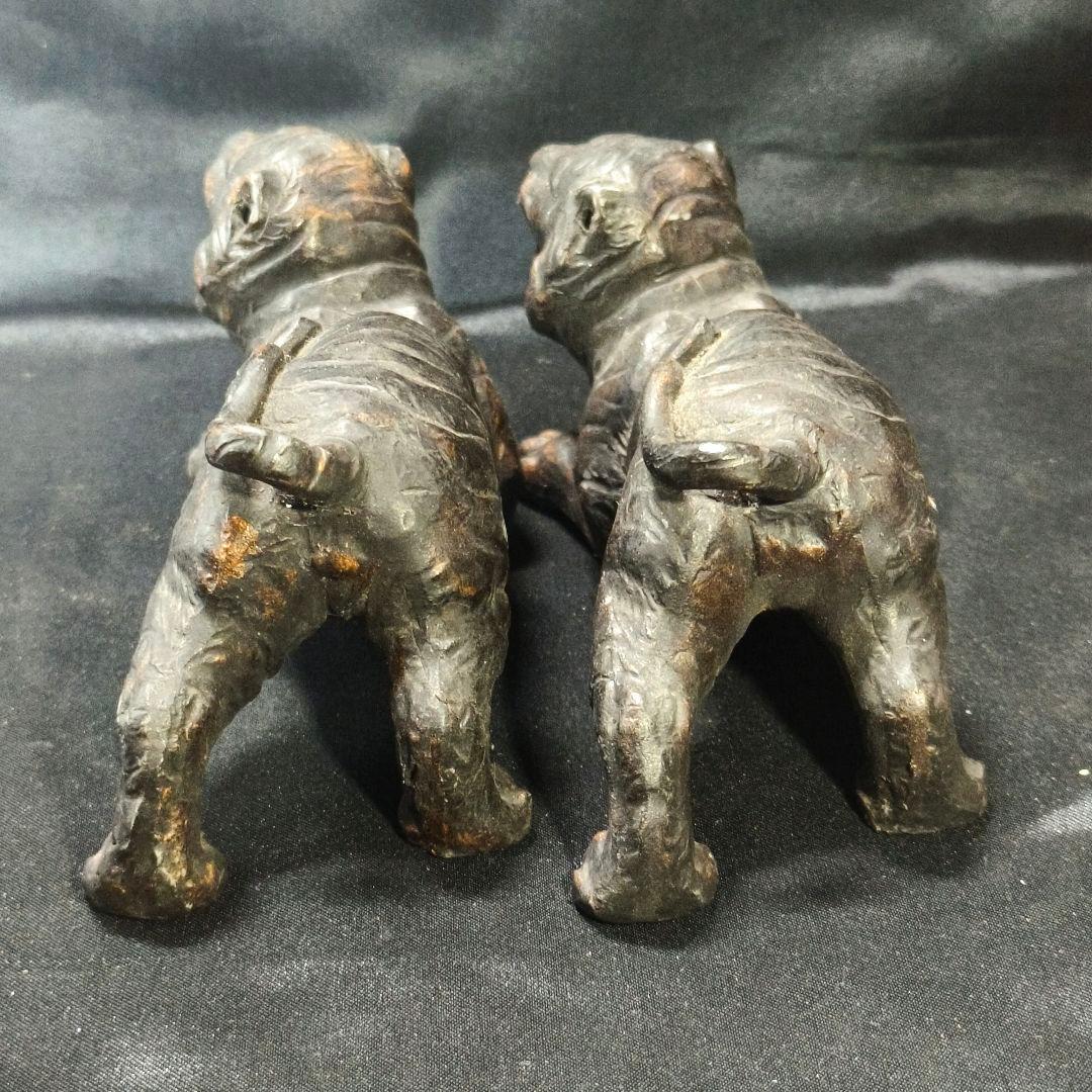 中国骨董 虎2頭 陶芸品 無銘時代物 古美術品 アンティーク コレクター放出美品