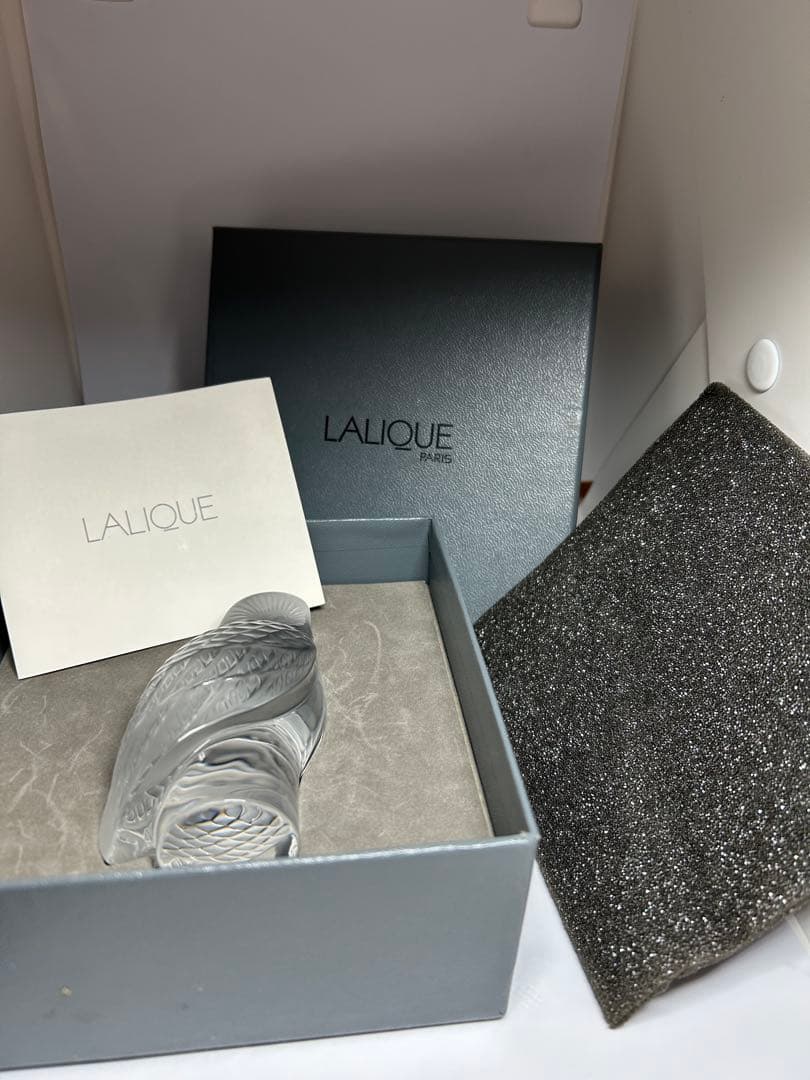 ラリック フクロウ ペーパーウェイト シュエット クリスタル LALIQUE