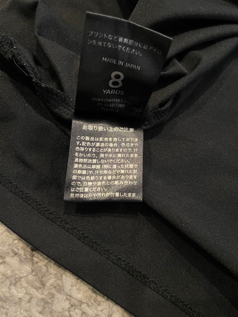 ハチヤーズ 半袖ポロシャツ 黒 バックロゴ L ゴルフウェア 8YARDS