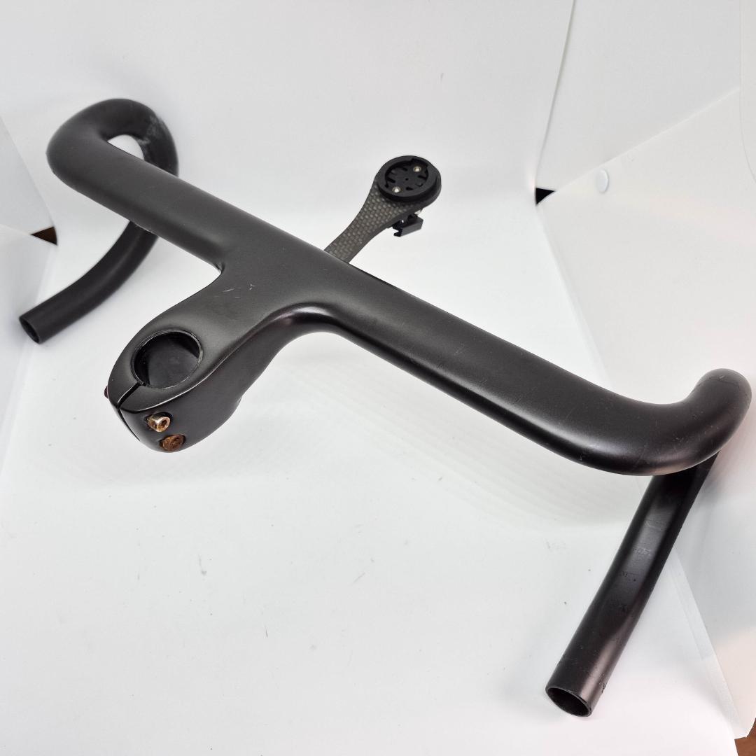 フルカーボン ステム一体型 ドロップハンドル サイコンマウント付