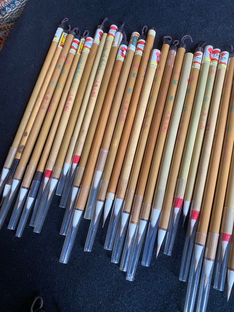 書道筆　まとめ売り　100本　上海工藝　火炬牌　中国筆　古筆　小筆